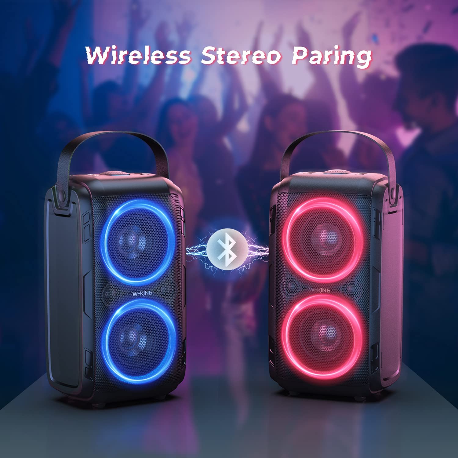 W-KING 80W Super Punchy Bass Portable Wireless Speakers | T9